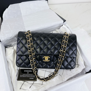 Classic Flap Black Medium Lambskin GHW