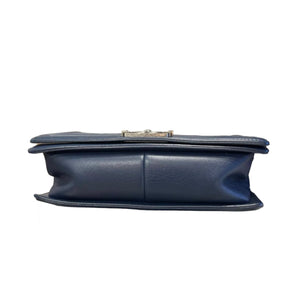 Chevron Boy Old Medium Leather Dark Blue RHW