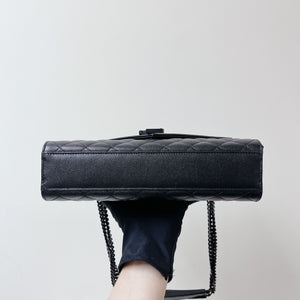 Quilted Envelope Medium Grained Leather Black BHW