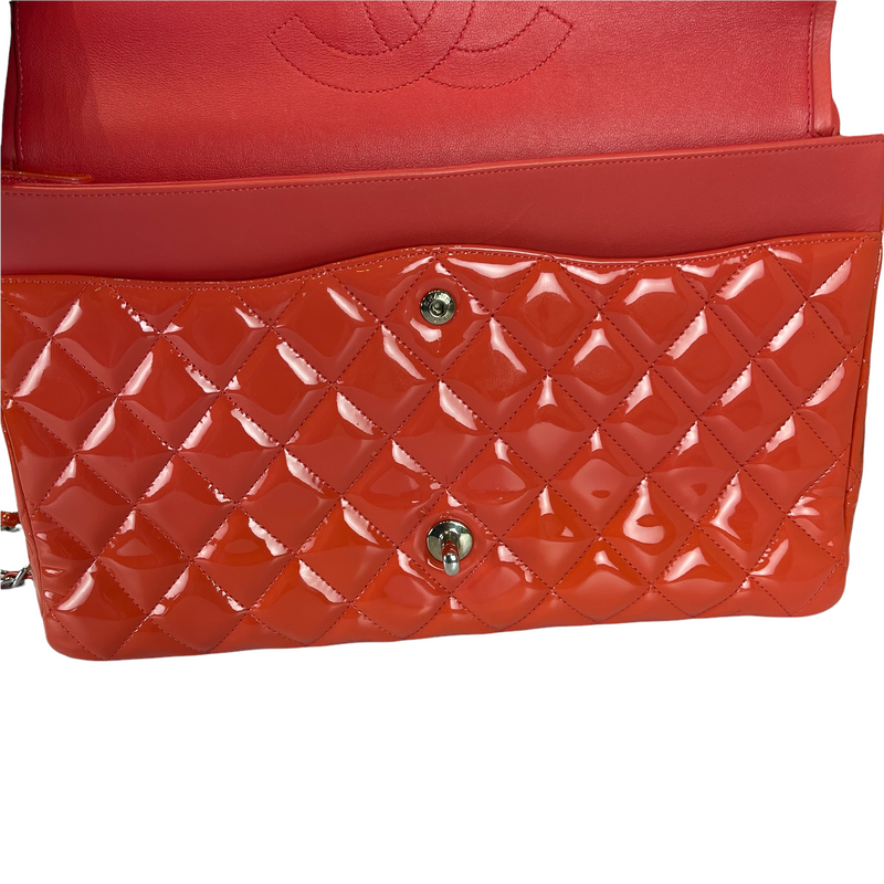 Double Flap Maxi Patent Coral SHW