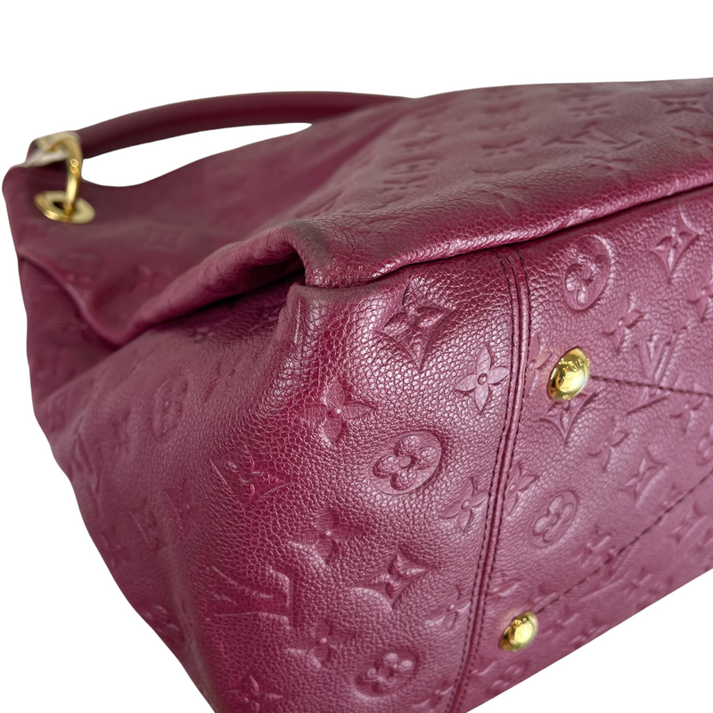 Louis Vuitton Burgundy Empreinte Leather Artsy MM Bag Louis