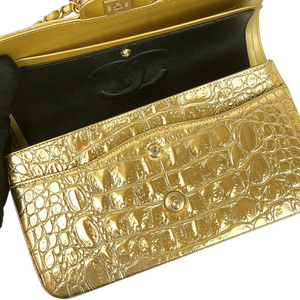 Embossed Calfskin Medium Classic Gold GHW