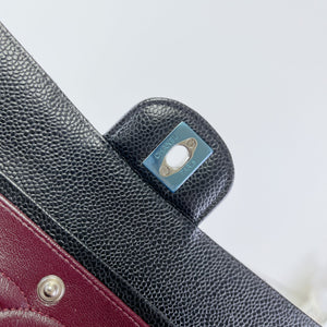 Classic Double Flap Medium Caviar Black SHW