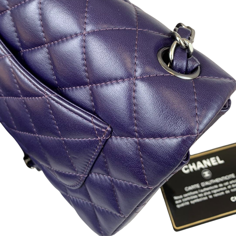 Rectangle Mini Lambskin Purple SHW