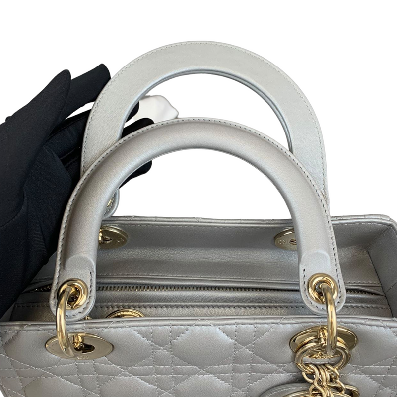 Lady Dior Medium Grey GHW