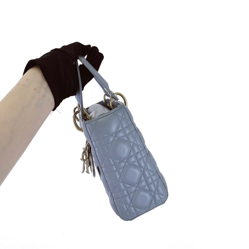 My Lady Dior Lambskin Small Blue GHW