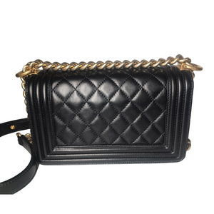 Small Boy Lambskin Black GHW