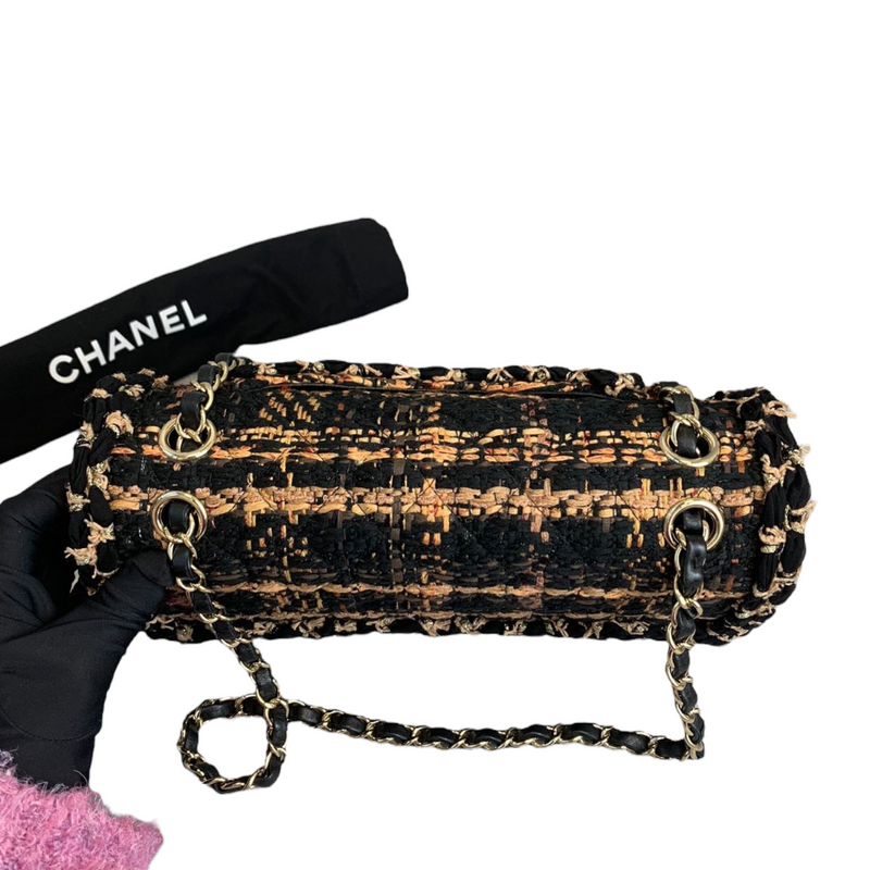 chanel metallic wallet on chain