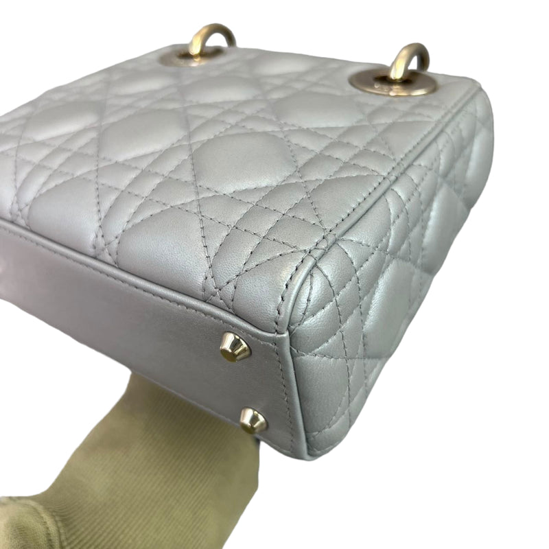 Mini Lady Dior Pearl Grey GHW