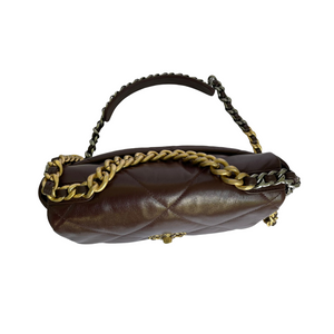 Small Chanel 19 Burgundy MHW