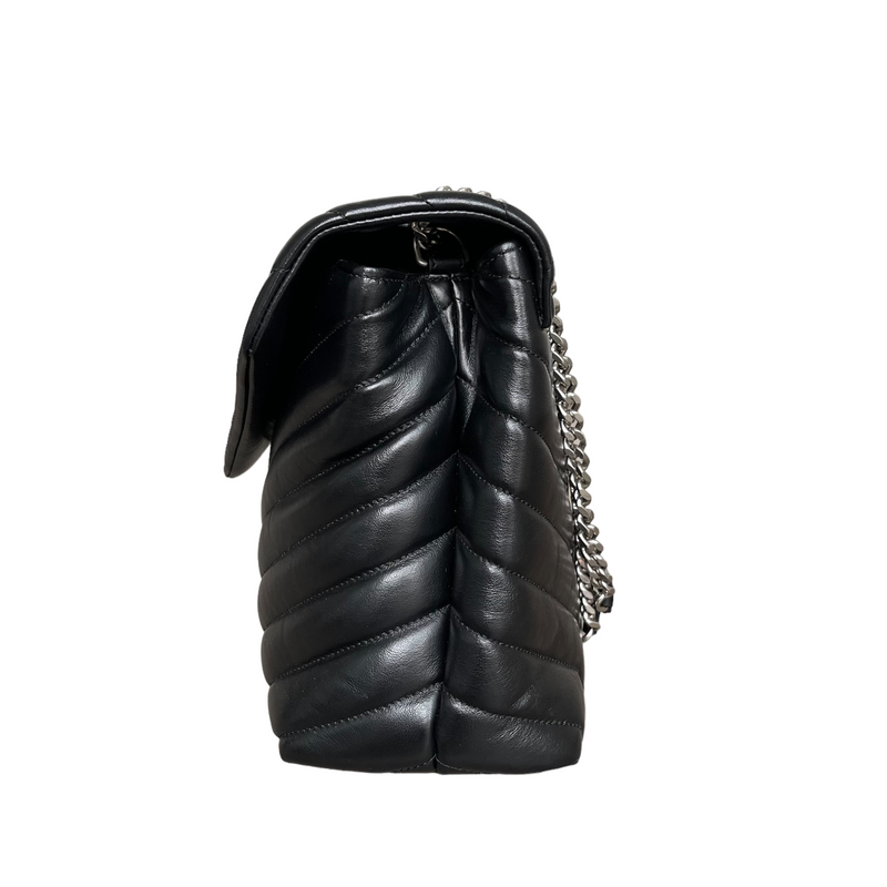 Medium Lou Lou Y Quilted Calfskin Black SHW