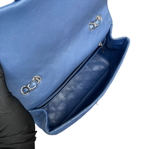 Single Flap Jumbo Washed Caviar Blue SHW