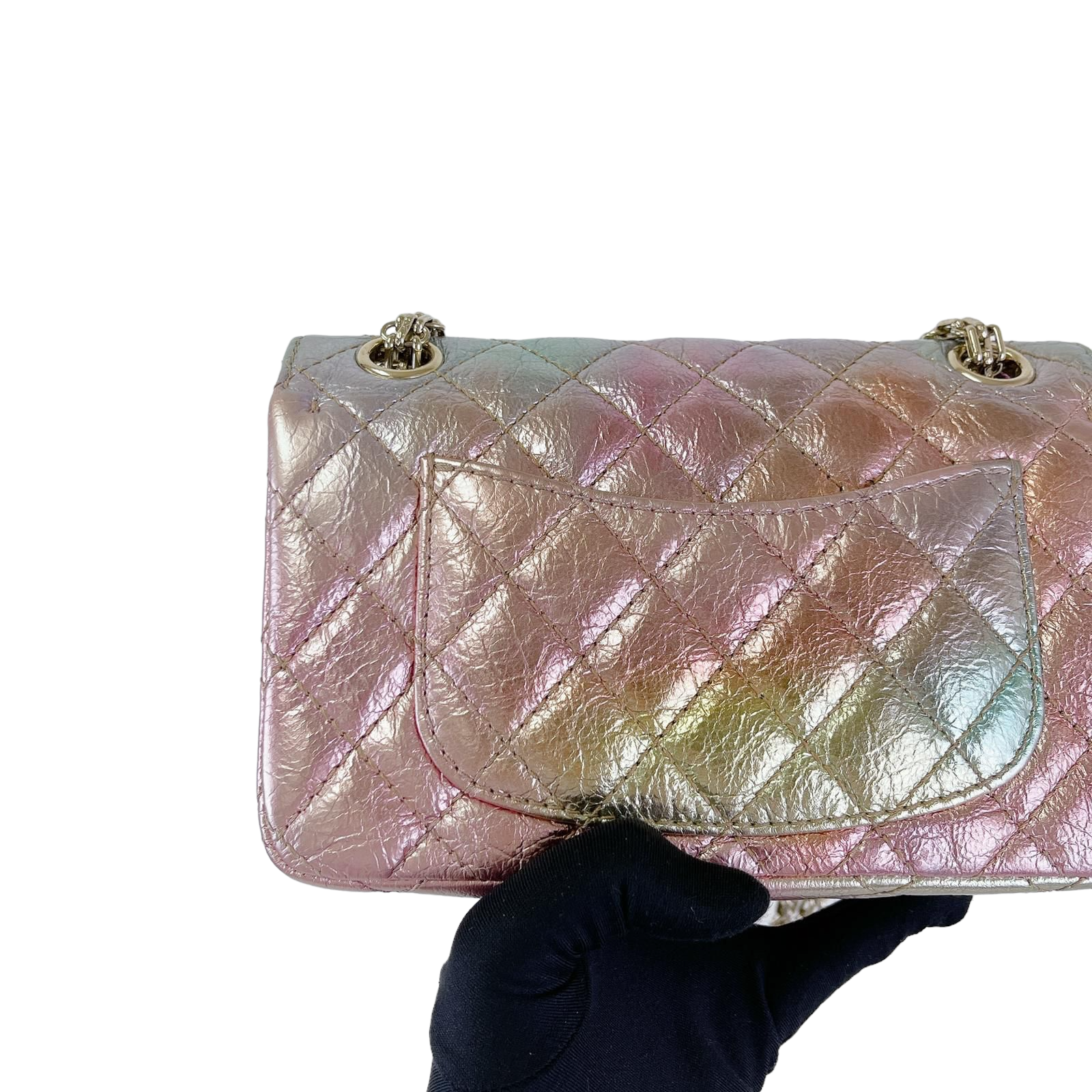Chanel 2.55 Reissue Flap Mini Metallic Goatskin Multicolor GHW