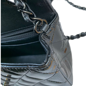 Classic Flap Mini Rectangle Patent Black BHW