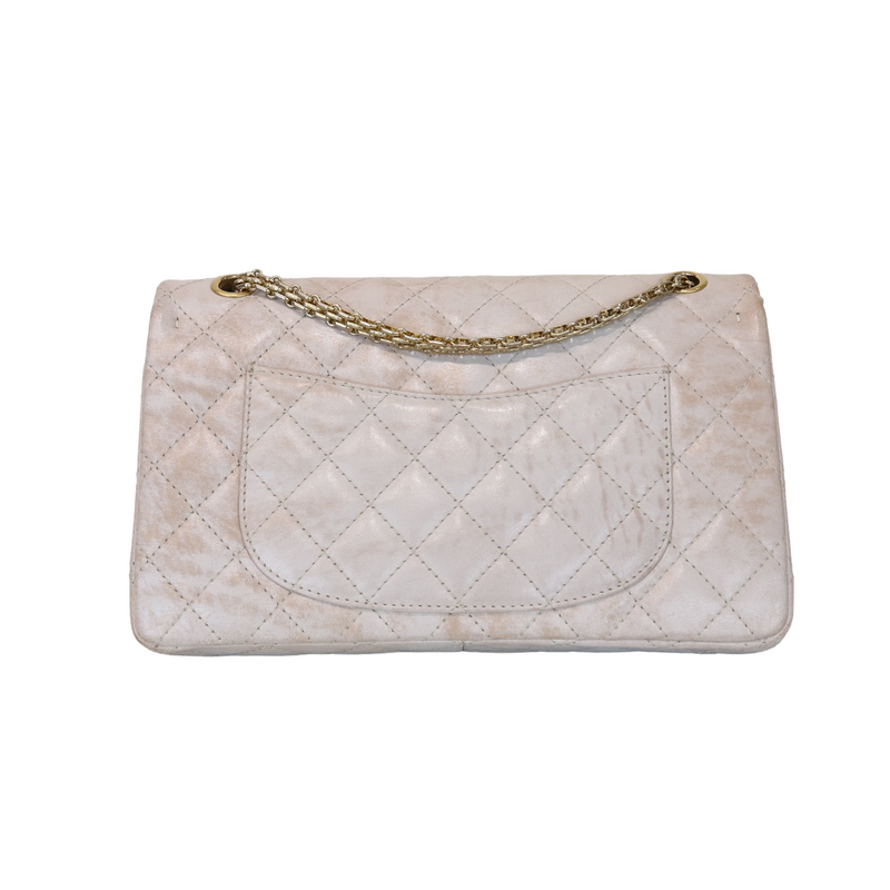 Chanel 255 Reissue 227 Flap in Champagne Gold Distressed Calfskin GHW Brands Lover #61 Chanel 255 Reissue 227 Flap in Champagne Gold Distressed Calfskin GHW Brands Lover