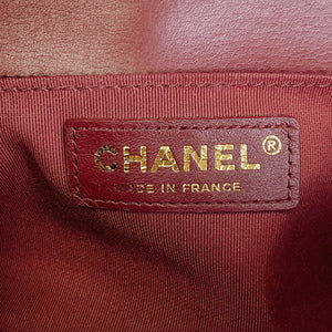 Quilted Old Medium Boy Calfskin Dark Red GHW