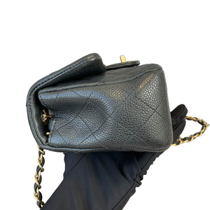 Mini Rectangle Flap Caviar Black GHW