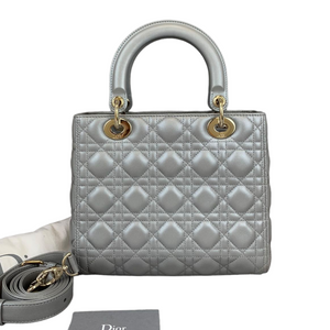 Lady Dior Medium Grey GHW