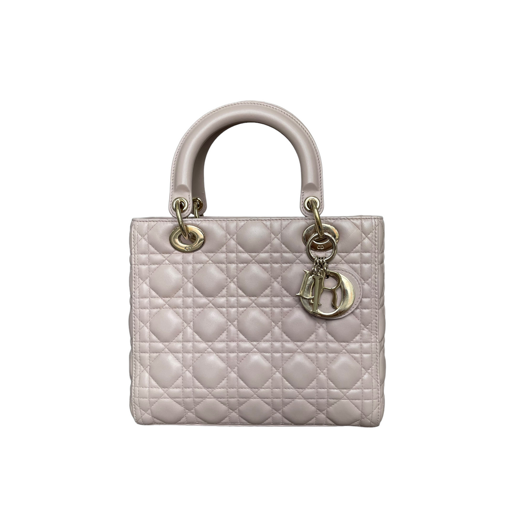 Lady Dior Medium Pink Lambskin GHW