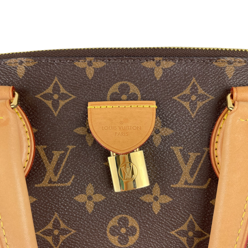 LV Flower Tote in Monogram Canvas, Black Leather and GHW, Luxury