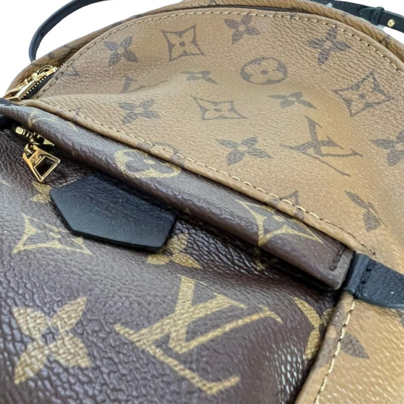 Louis Vuitton Palm Springs Monogram Reverse (Updated Zipper) PM in Coated  Canvas with Gold-tone - US