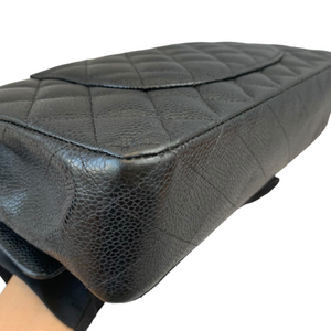 Medium Classic Flap Caviar Black GHW