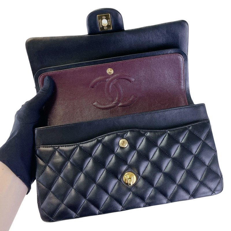 Classic Flap Medium Lambskin Black GHW