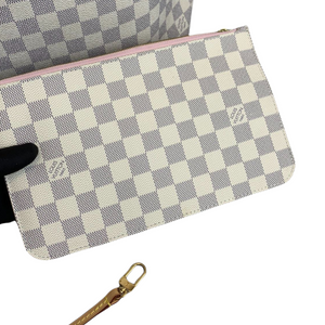 Damier Azur Neverfull MM White GHW