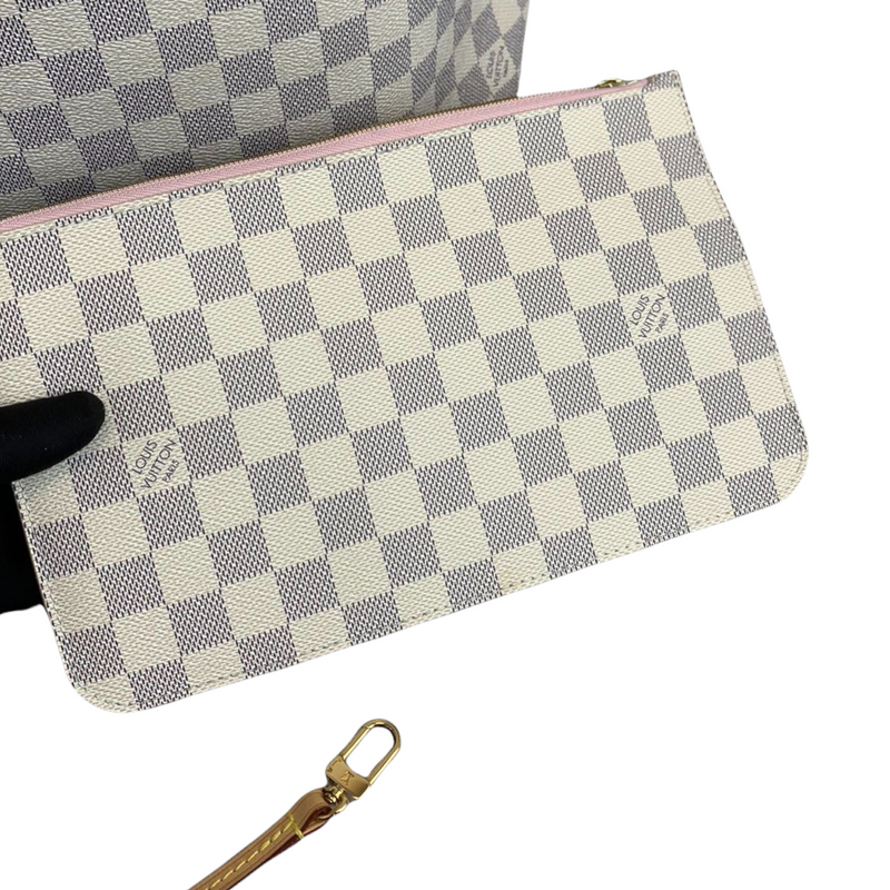 Damier Azur Neverfull MM White GHW