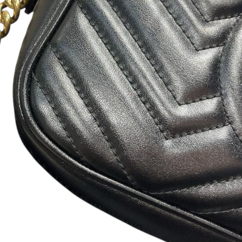 Marmont Leather Camera Small Black GHW