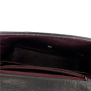 Square Mini Flap Lambskin Black GHW