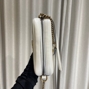 GG Marmont Mini Camera White GHW