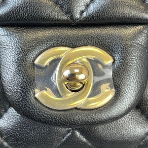 Classic Flap Square Mini Lambskin Black GHW