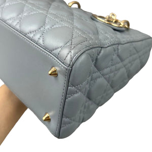 Lady Dior Medium Lambskin Grey GHW