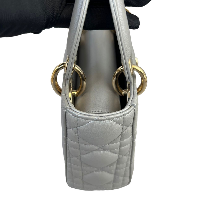 Mini Lady Dior Lambskin Silver GHW