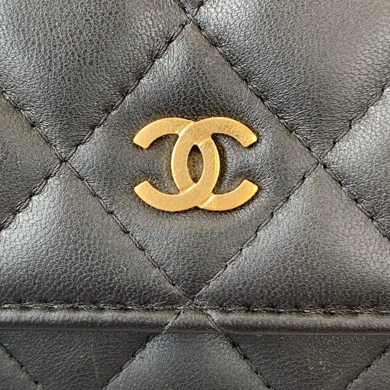 WOC Wallet on Chain Lambskin Black GHW