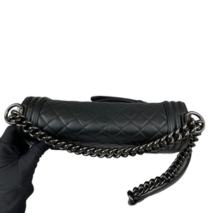Boy Old Medium Calfskin Black BHW