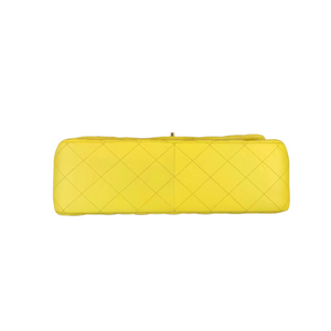Classic Double Flap Jumbo Lambskin Yellow GHW