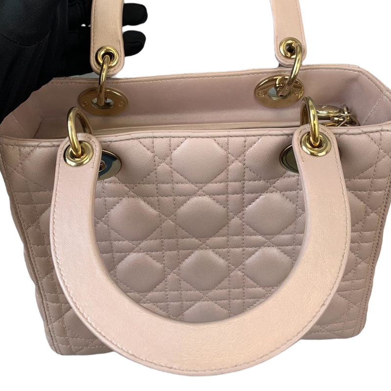 Lady Dior Medium Lambskin Light Pink GHW