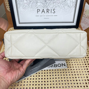Chanel 19 Large Lambskin Light Beige GHW