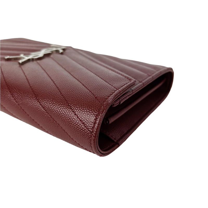 Envelope WOC Small Grained Leather Red SHW