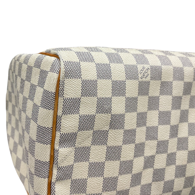 Damier Azur Speedy 35 White GHW