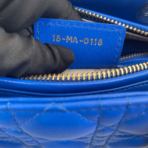 Lady Dior Medium Electric Blue Lambskin GHW