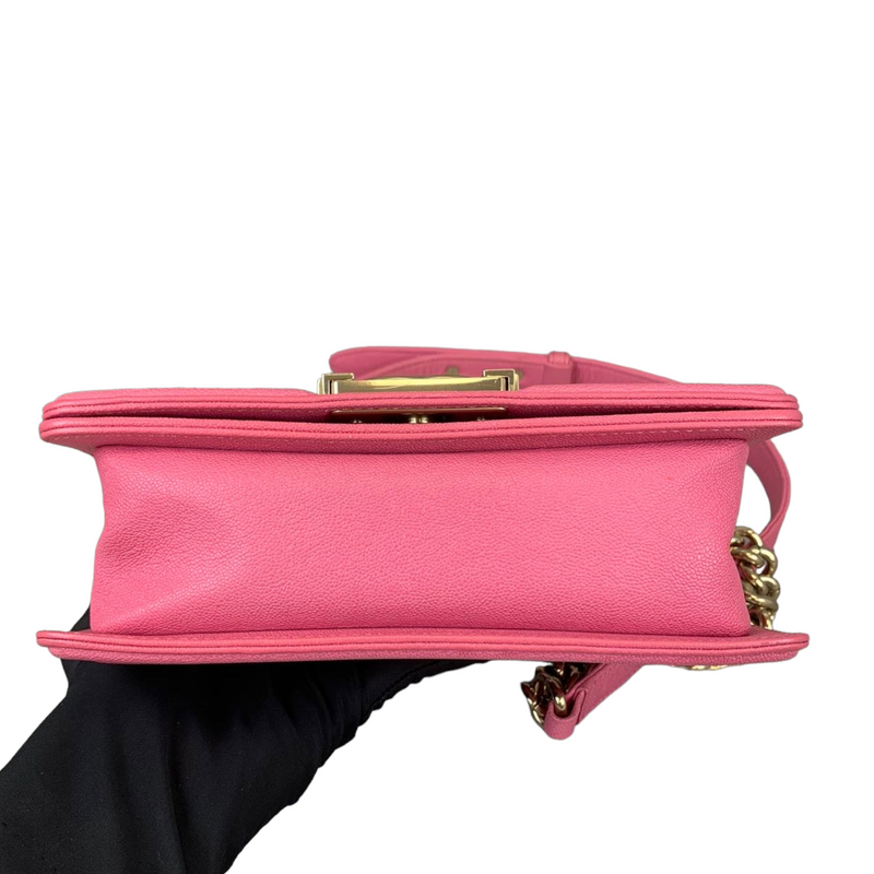 Small Le Boy Caviar Pink GHW