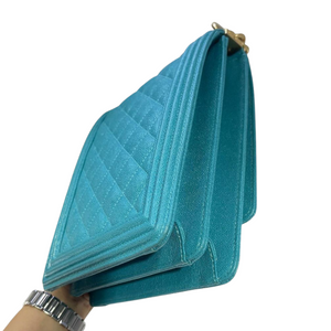 Vertical North South Boy Caviar in Blue GHW