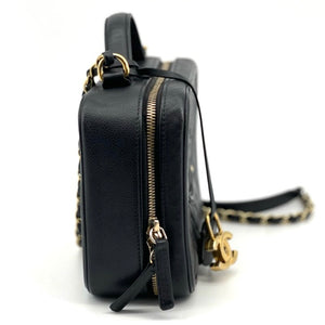 Medium CC Filigree Caviar Vanity Black GHW