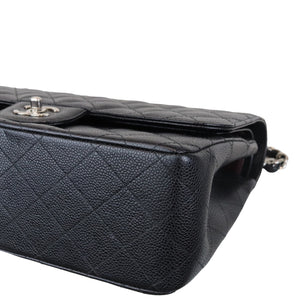 Classic Double Flap Jumbo Black Caviar SHW