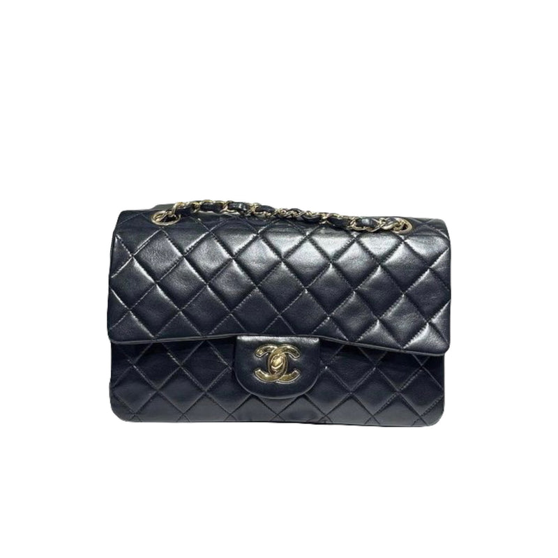 Chanel Pre-Owned contrast trim knitted top, Black Chanel Classic Small  Lambskin Single Flap Bag