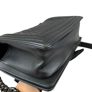Boy Old Medium Calfskin Black BHW
