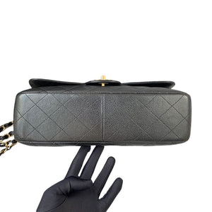Single Flap Jumbo Black Caviar GHW